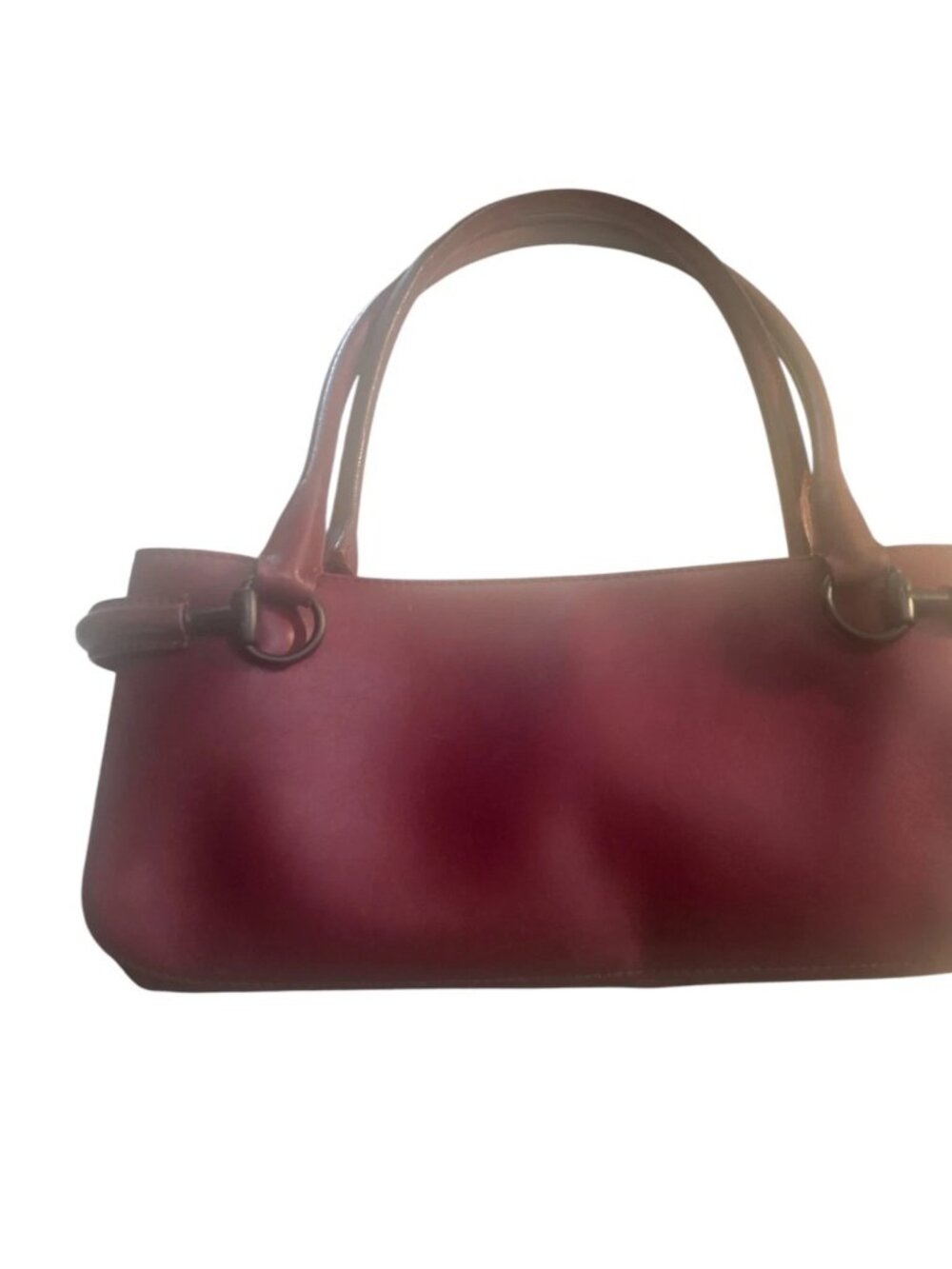 Gucci Horsebit Accent Leather Shoulder Bag Red Leather Vintage & Rare Authentic - Picture 3 of 7